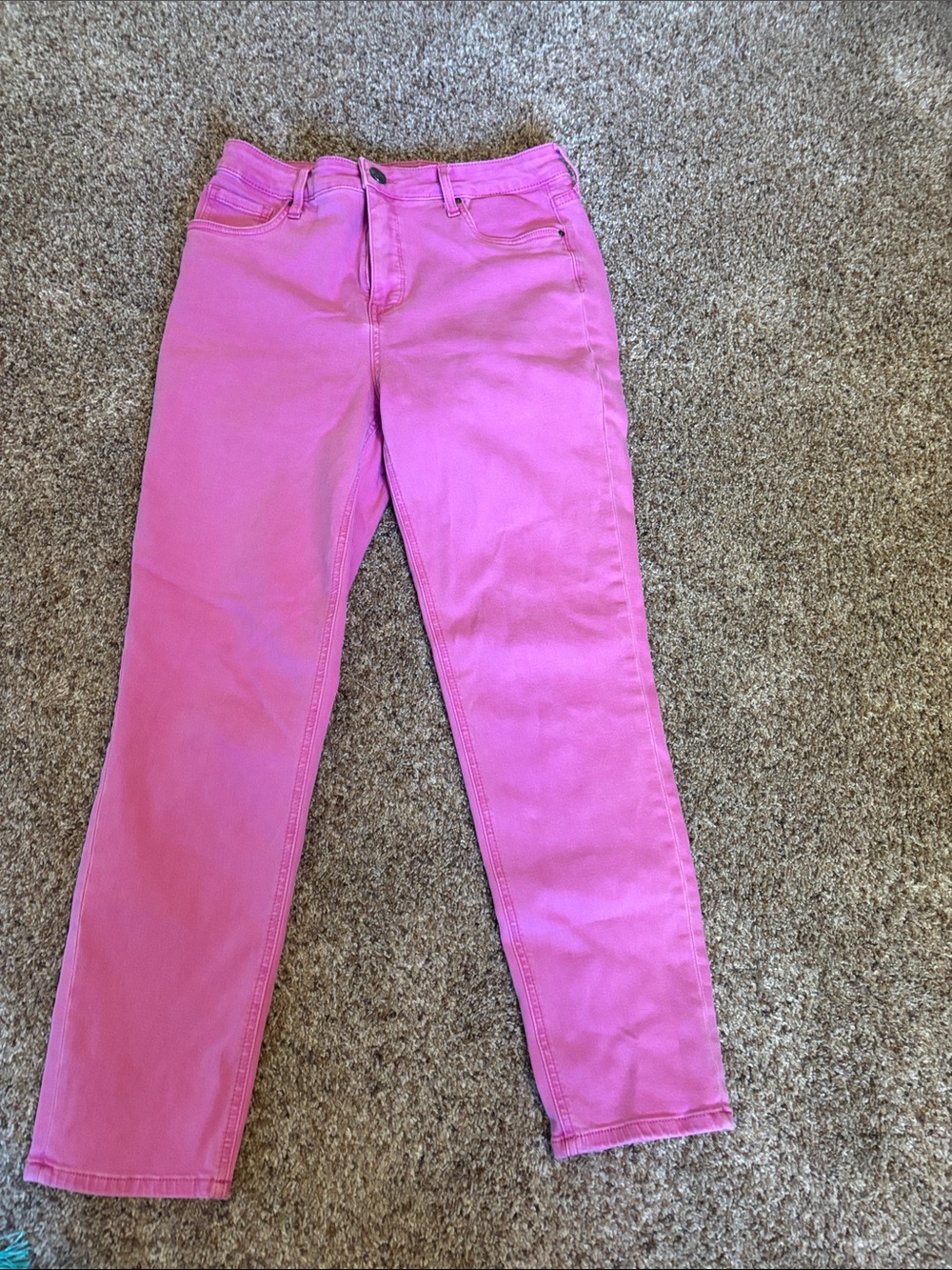 Kut from the Kloth Pink Women's Naomi High Straight Jeans - Size 8L